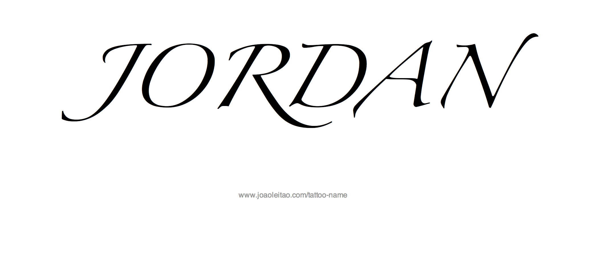 Jordan Name Tattoo Designs